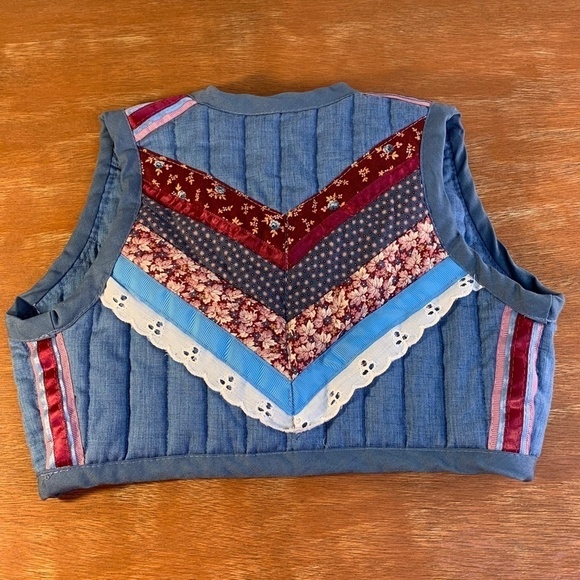 Handmade Fall Winter Quilted Vest For Toddlers Fits Like 12-18 Months (1334) - Picture 3 of 11